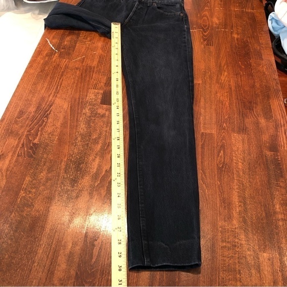 VINTAGE Black Levi’s Wedgie Red E Label Button Fly Straight Leg size 24 - Picture 12 of 13